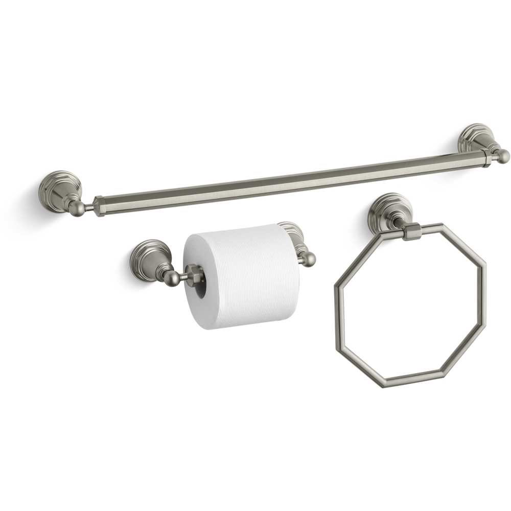 24" Towel Bar, Towel Ring and Tissue Holder