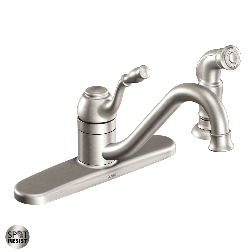 Moen Lindley Kitchen Faucet with Side Spray Spot Resist Stainless