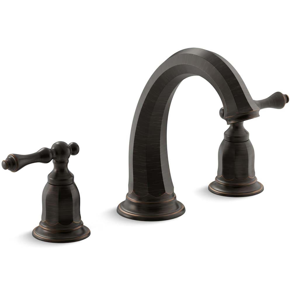 Kelston Double Handled Deck Mounted Roman Tub Filler