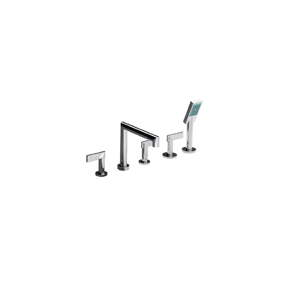Keaton Roman Tub Filler Faucet with Metal Lever Handles and Handshower