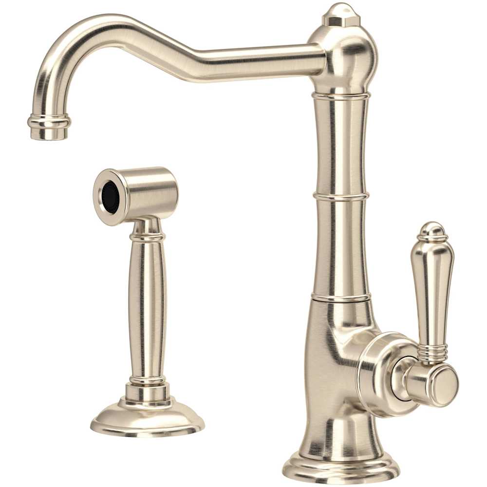 Acqui 1.5 GPM Deck Mounted Single Hole Bar Faucet with Single Lever Brass Handle - Includes Side Spray