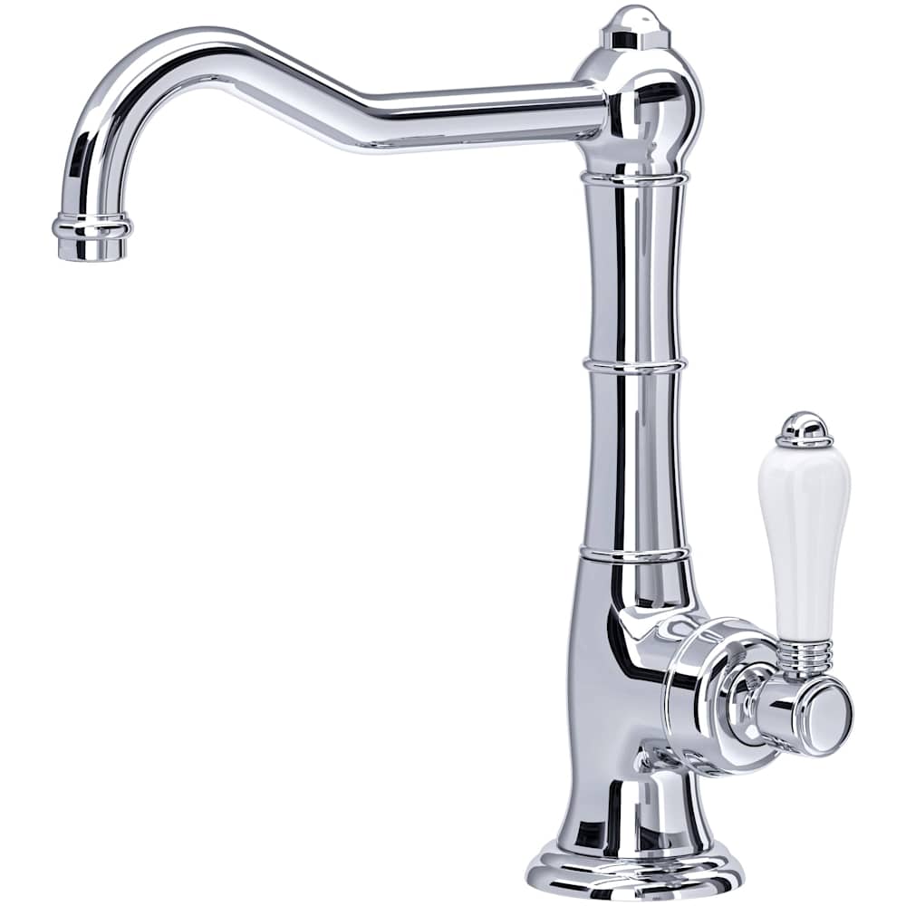 Acqui 1.5 GPM Single Hole Bar Faucet with Porcelain Handle