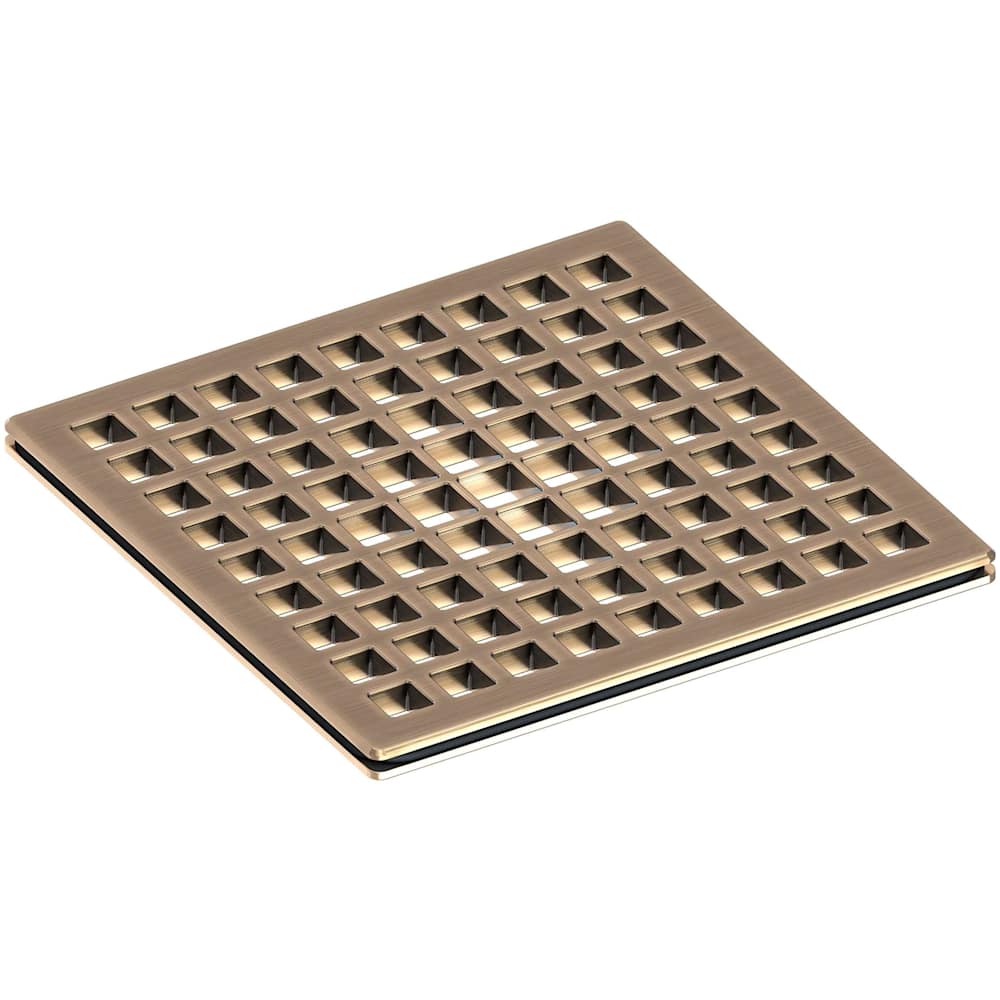 Decorative Drains 4" Square Shower Drain Grid