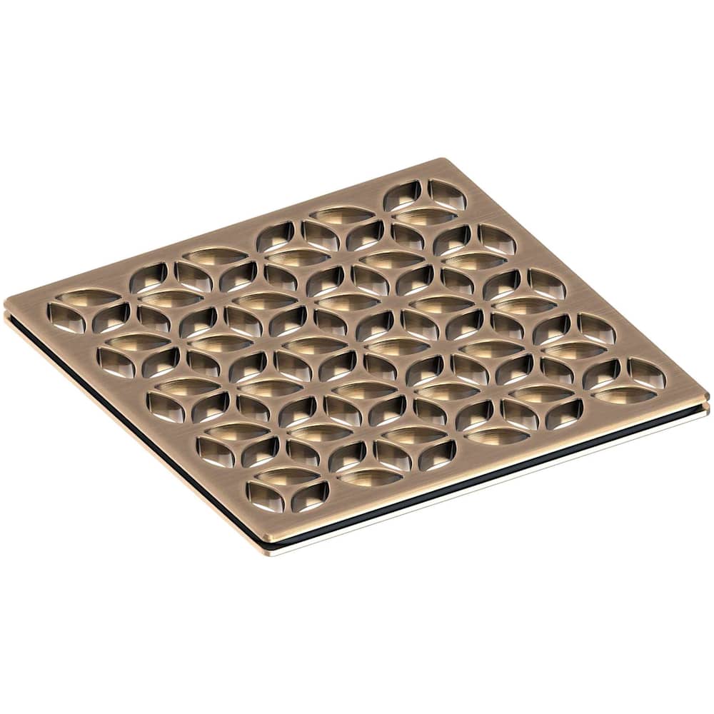 Decorative Drains 4" Square Shower Drain Grid