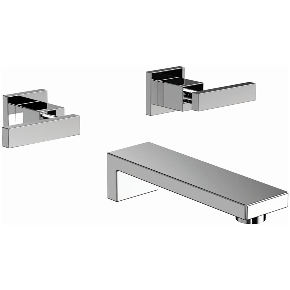 Skylar Wall Mounted Roman Tub Faucet Trim with Metal Lever Handles