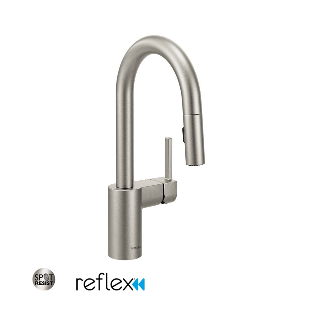 Moen Align 1.5 GPM Single Hole Pull Down Bar Faucet with Reflex and Duralast Technology Spot Resist Stainless
