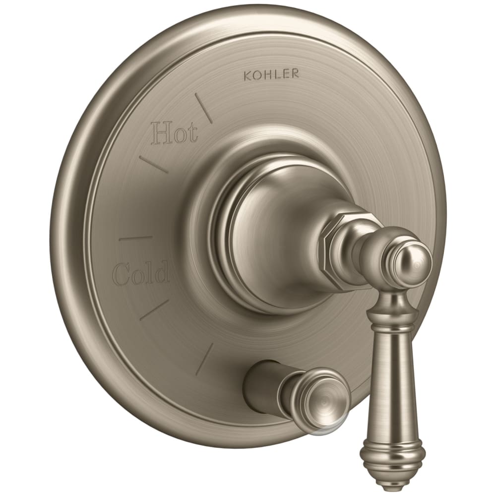 Artifacts Two Function Pressure Balanced Valve Trim Only with Single Lever Handle and Integrated Diverter - Less Rough In