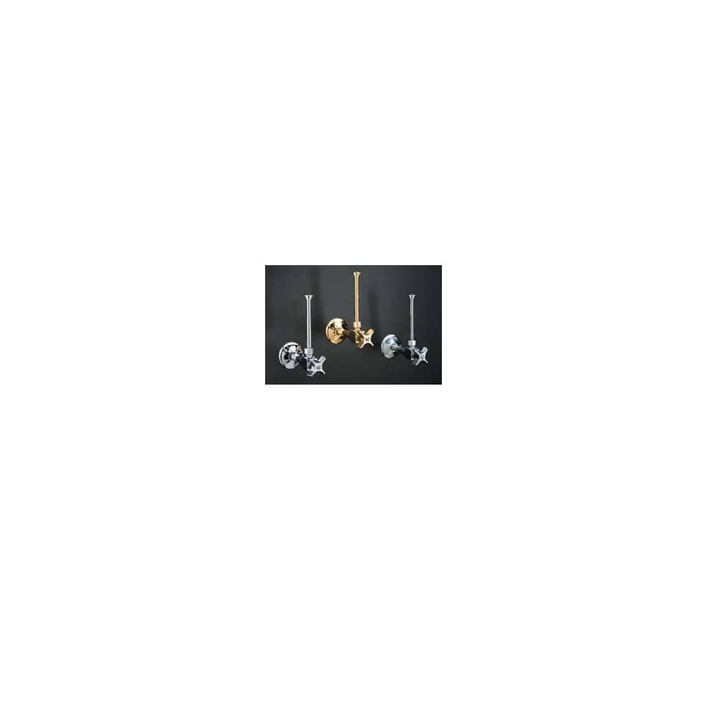 1/2" NPT Angle Supply With Stop, Cross Handle, And Annealed Vertical Tube
