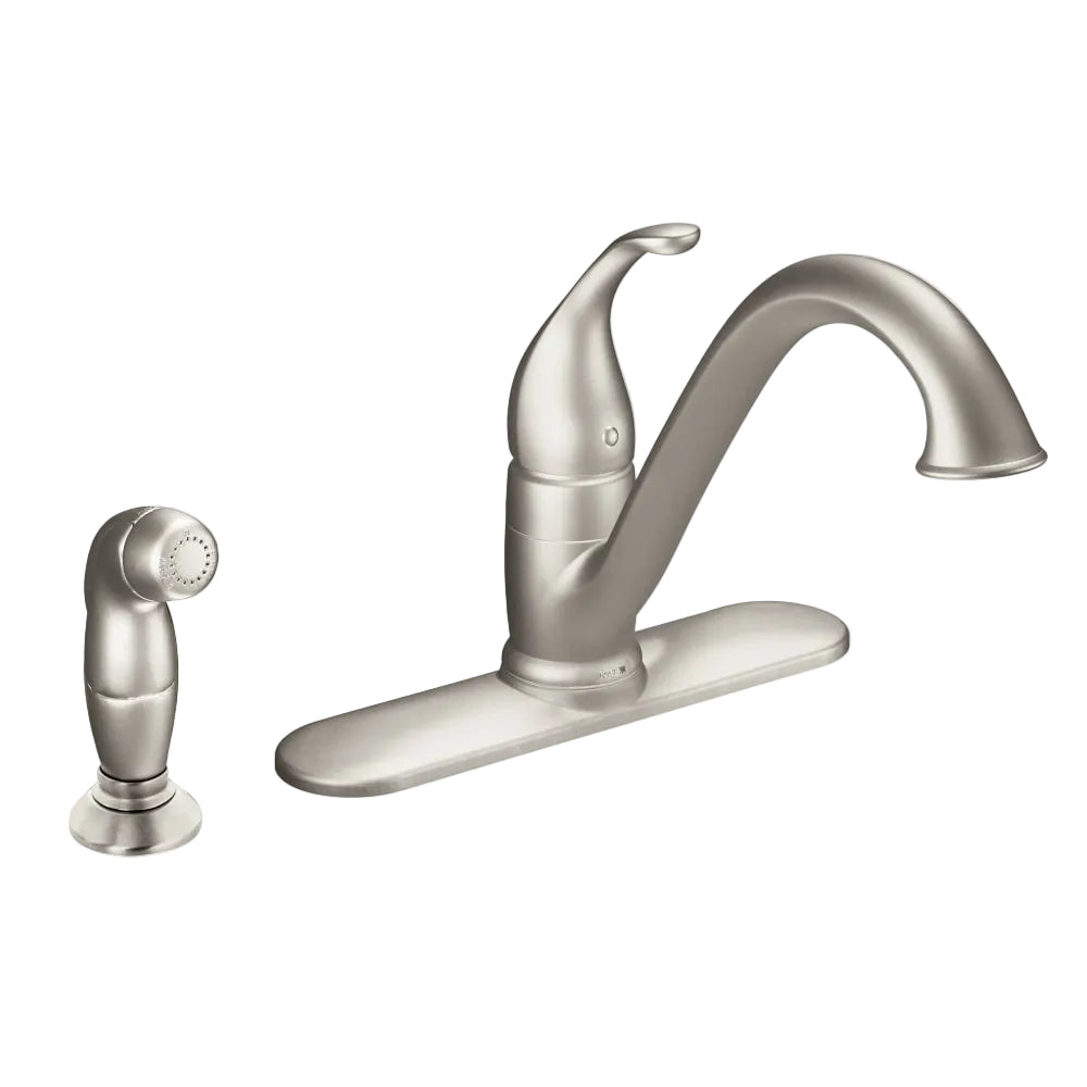 Moen Camerist Low-Arc Kitchen Faucet and Side Spray Spot Resist Stainless
