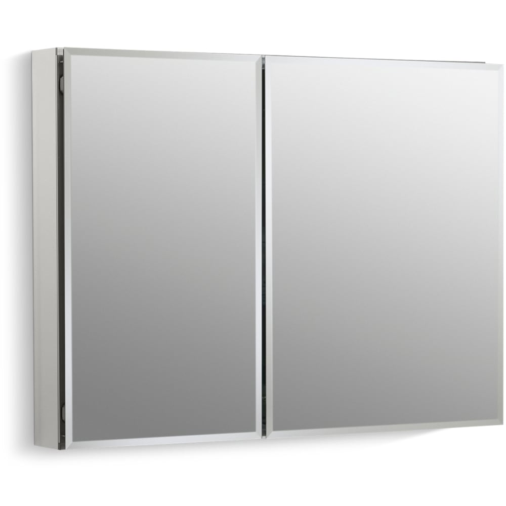 35" x 26" Double Door Reversible Hinge Frameless Mirrored Medicine Cabinet