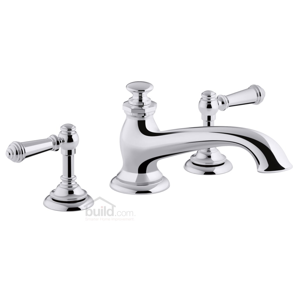 Artifacts Deck Mounted Roman Tub Filler with Metal Lever Handles