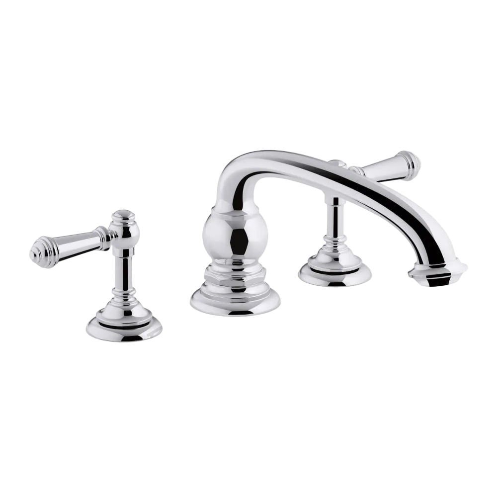 Artifacts Deck Mounted Roman Tub Filler with Metal Lever Handles
