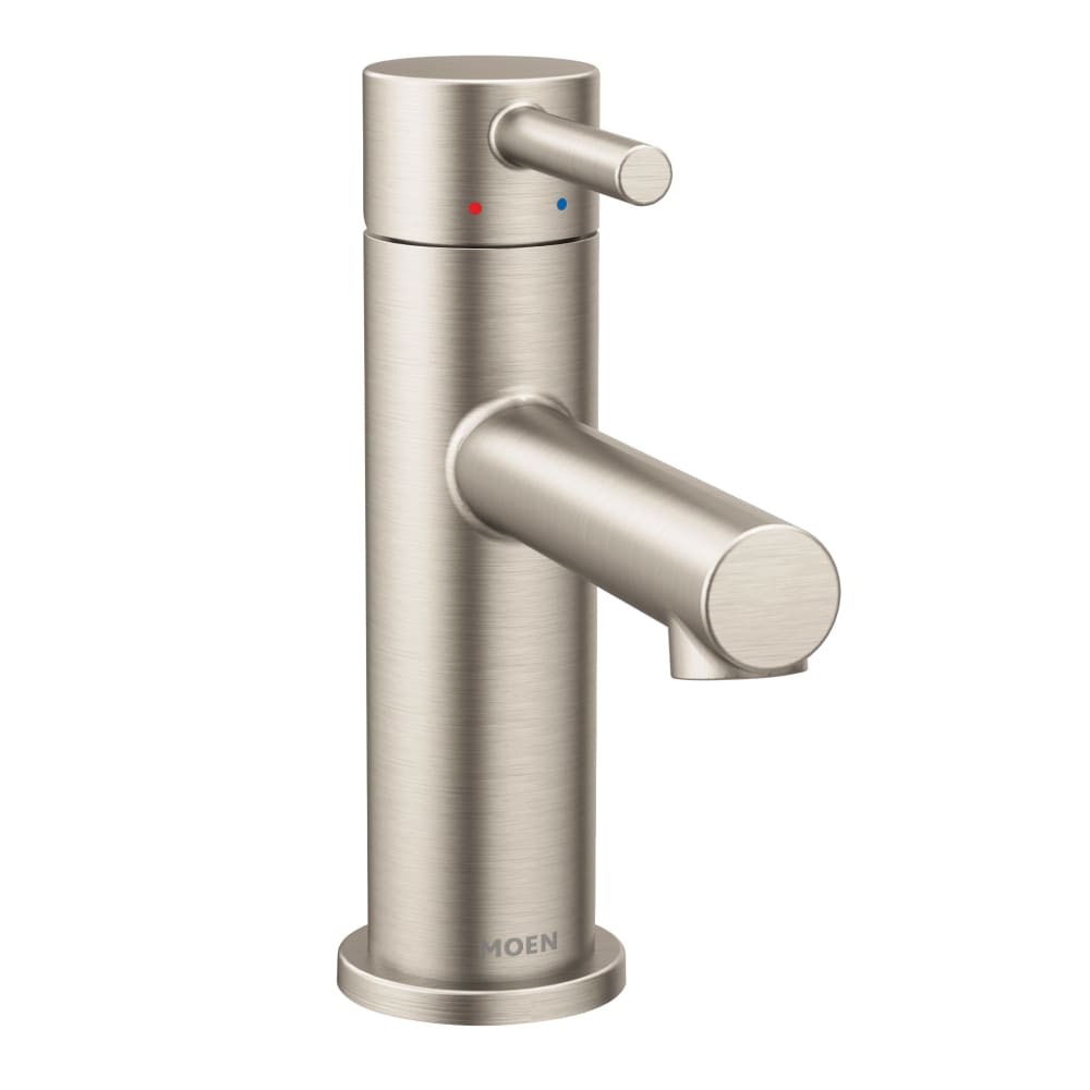 Moen Align 1.2 GPM Single Hole Bathroom Faucet with Pop-Up Drain Assembly Brushed Nickel