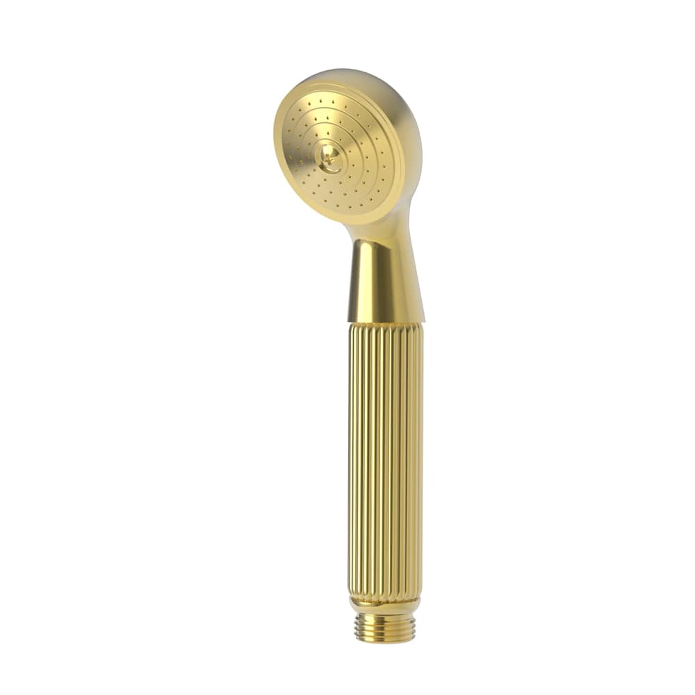 Single Function Hand Shower with Grooved Brass Handle - Less Hose and Wall Supply
