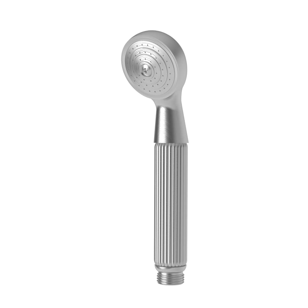 Single Function Hand Shower with Grooved Brass Handle - Less Hose and Wall Supply