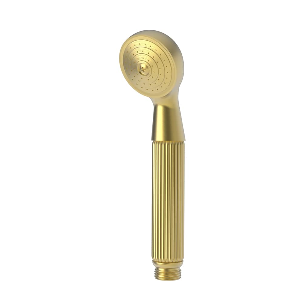 Single Function Hand Shower with Grooved Brass Handle - Less Hose and Wall Supply
