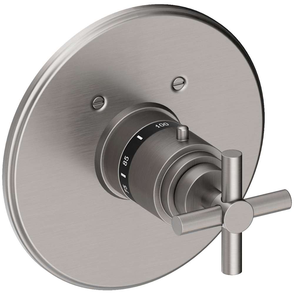 East Linear Thermostatic Valve Trim Only with 1 Cross Handles - Less Rough In