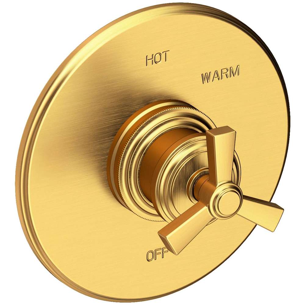 Miro Collection Single Handle Round Pressure Balanced Shower Trim Plate Only with Metal Spoke Handle