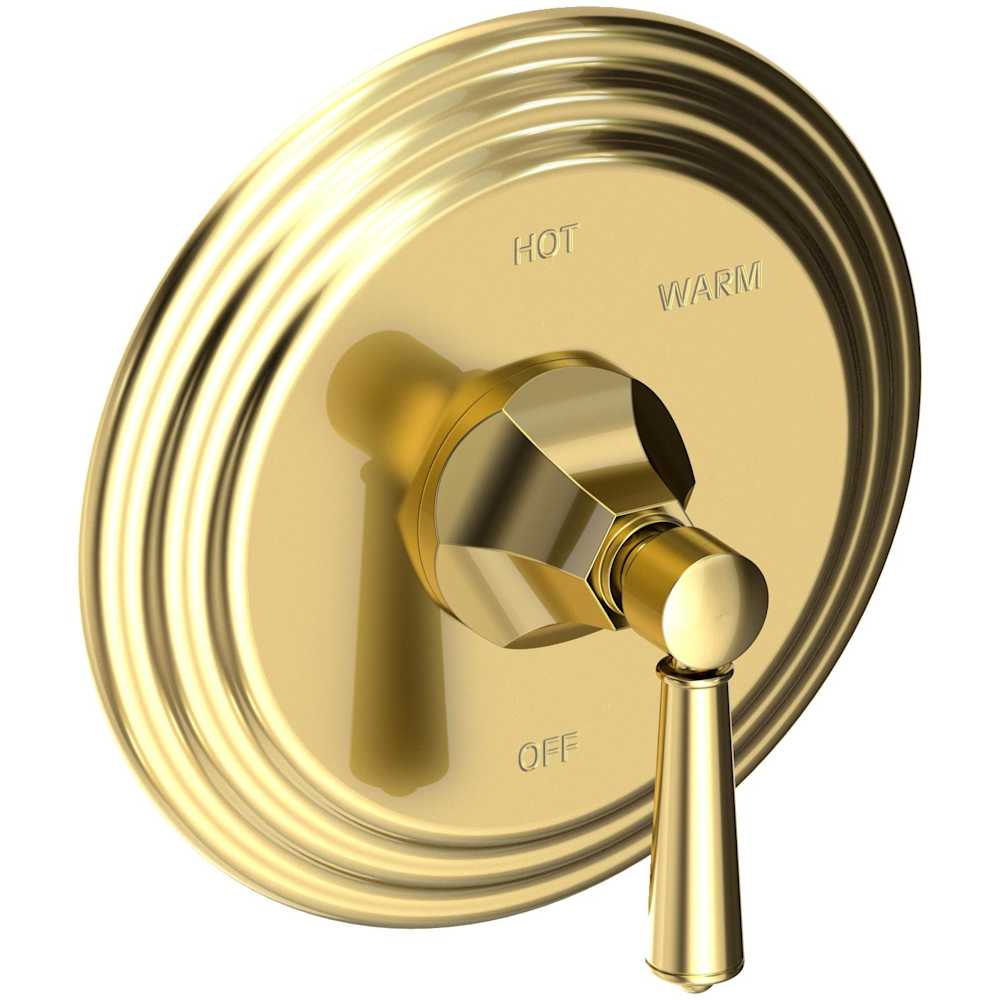 Metropole Collection Single Handle Round Pressure Balanced Shower Trim Plate Only with Metal Lever Handle