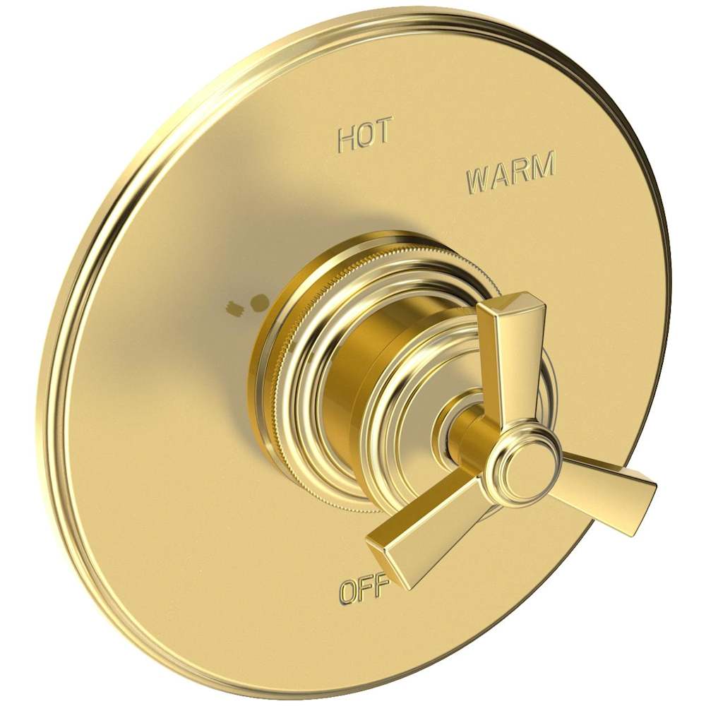 Miro Collection Single Handle Round Pressure Balanced Shower Trim Plate Only with Metal Spoke Handle