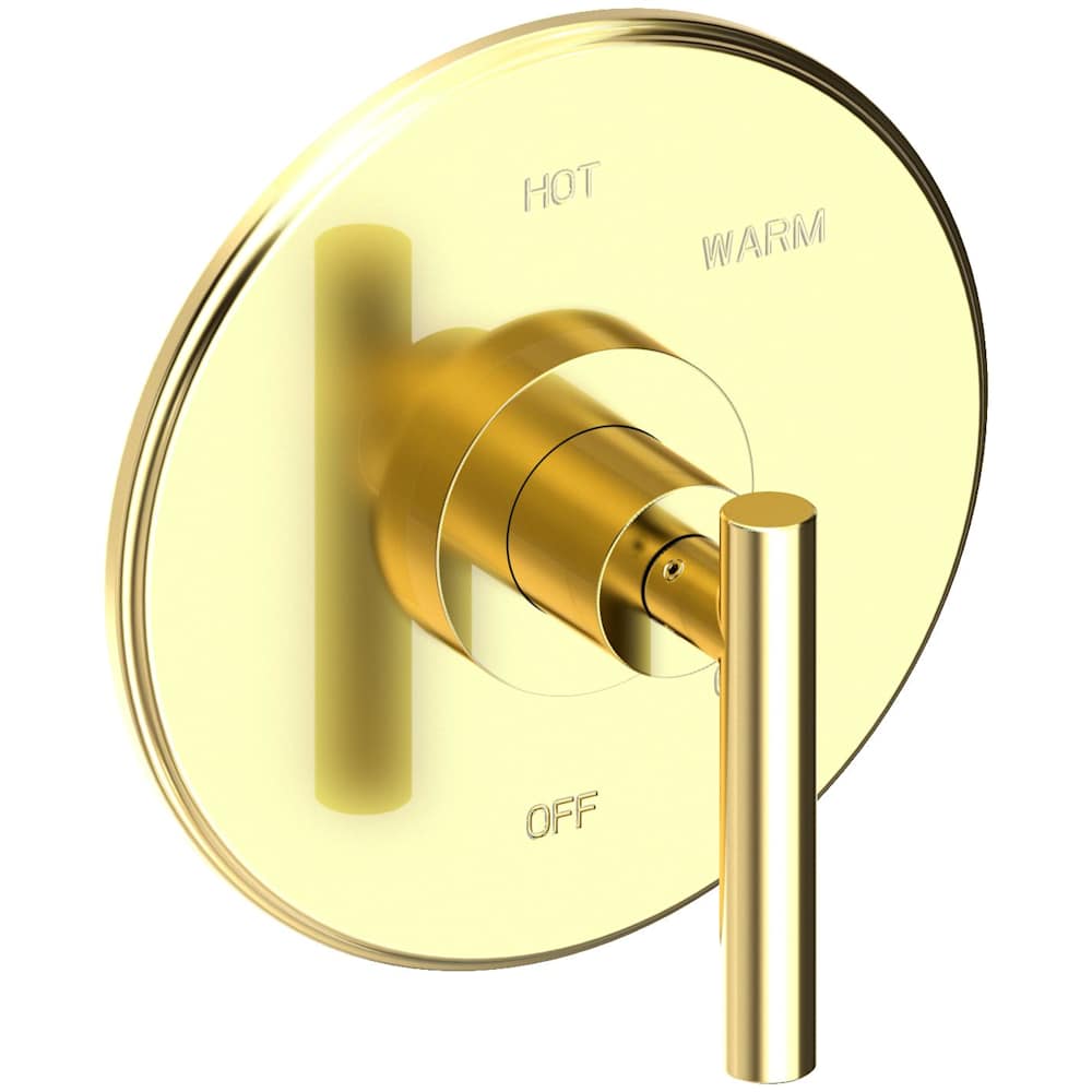 East Linear Collection Single Handle Round Pressure Balanced Shower Trim Plate Only with Metal Lever Handle