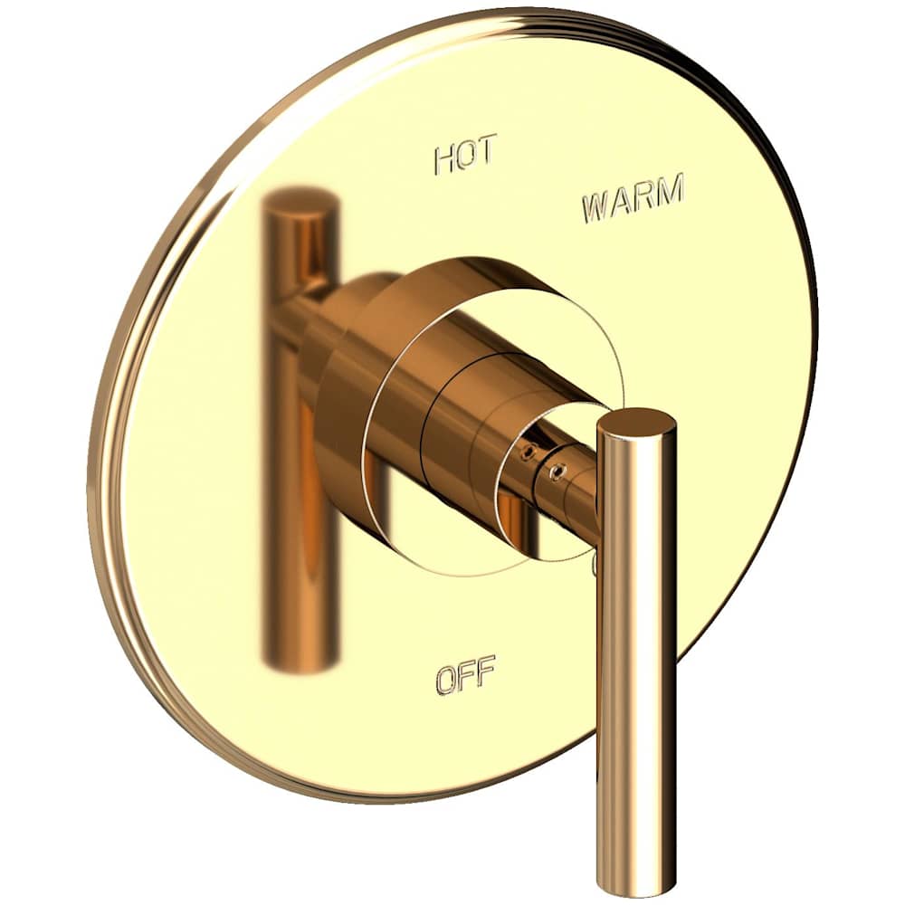 East Linear Collection Single Handle Round Pressure Balanced Shower Trim Plate Only with Metal Lever Handle