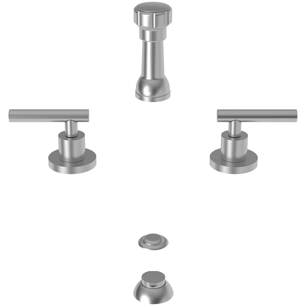 East Linear Double Handle Widespread Bidet Faucet with Vacuum Breaker and Metal Lever Handles