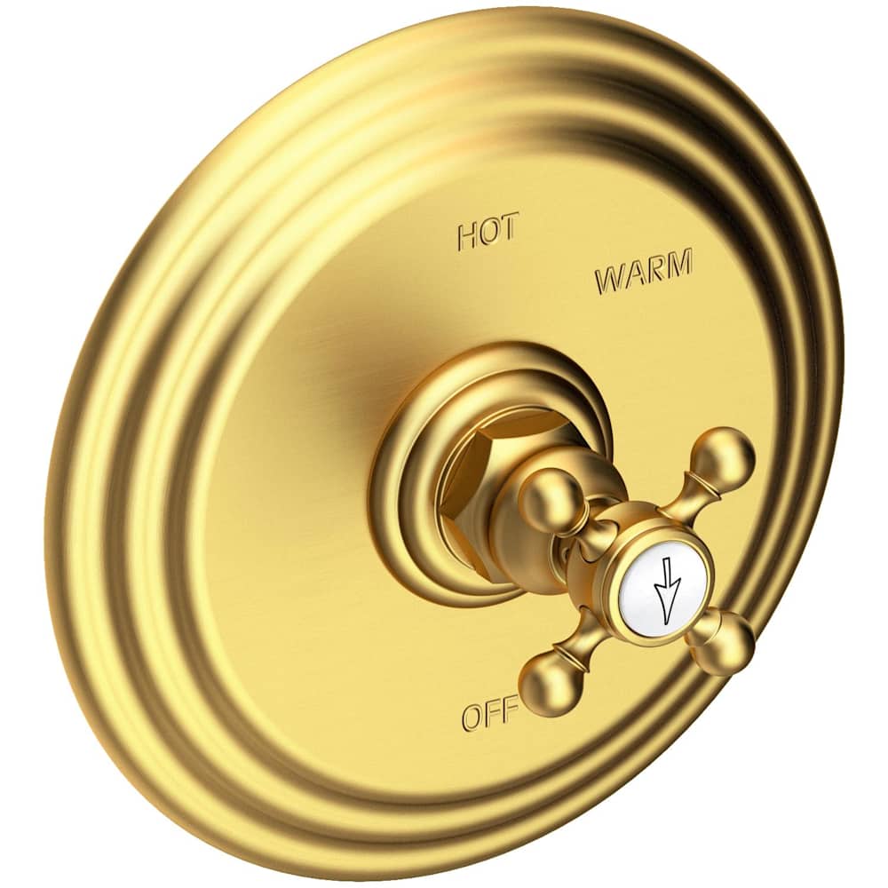 Alveston Collection Single Handle Round Pressure Balanced Shower Trim Plate Only with Metal Cross Handle