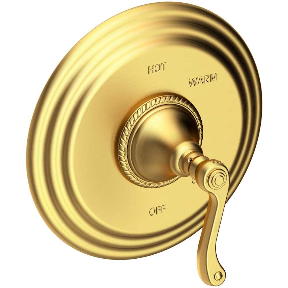 Amisa Collection Single Handle Round Pressure Balanced Shower Trim Plate Only with Metal Lever Handle
