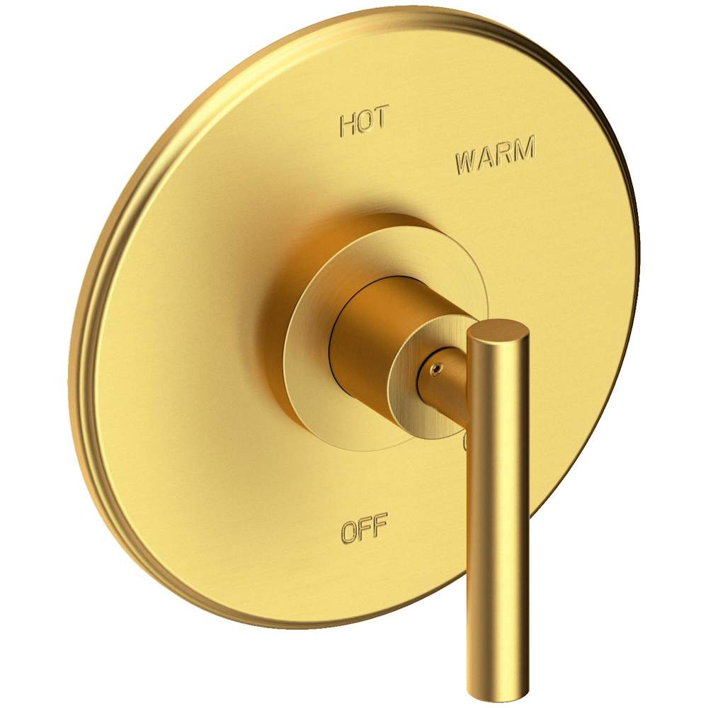 East Linear Collection Single Handle Round Pressure Balanced Shower Trim Plate Only with Metal Lever Handle