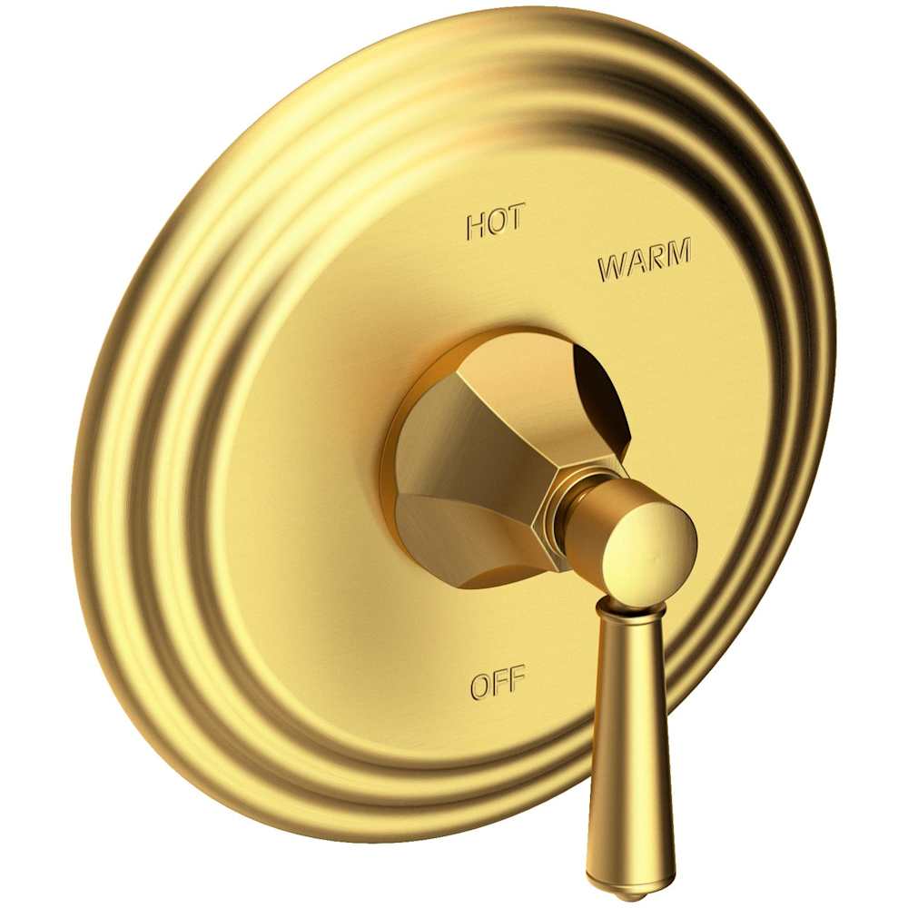 Metropole Collection Single Handle Round Pressure Balanced Shower Trim Plate Only with Metal Lever Handle