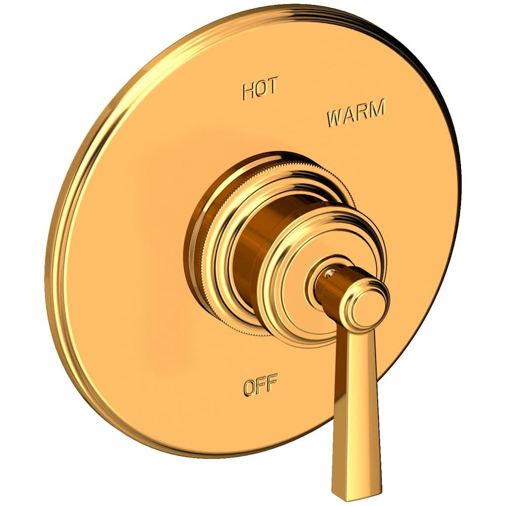 Miro Collection Single Handle Round Pressure Balanced Shower Trim Plate Only with Metal Lever Handle