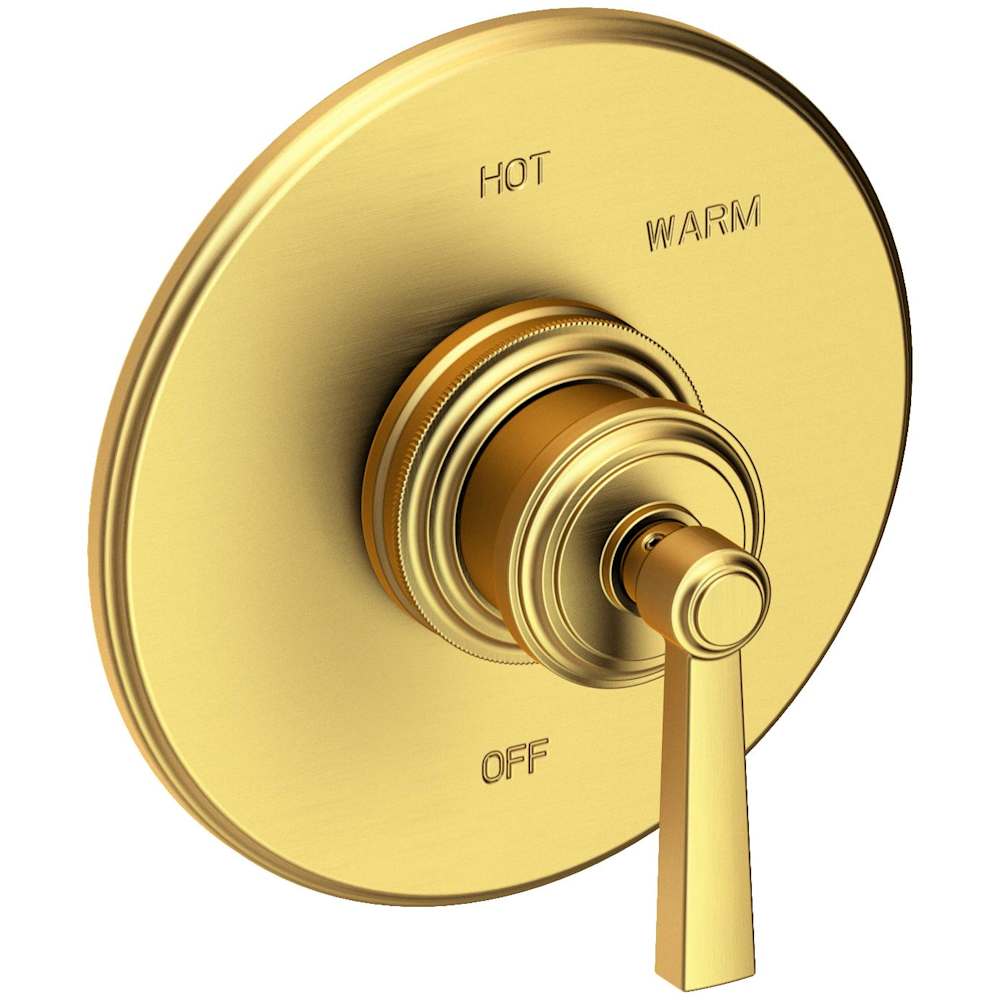 Miro Collection Single Handle Round Pressure Balanced Shower Trim Plate Only with Metal Lever Handle