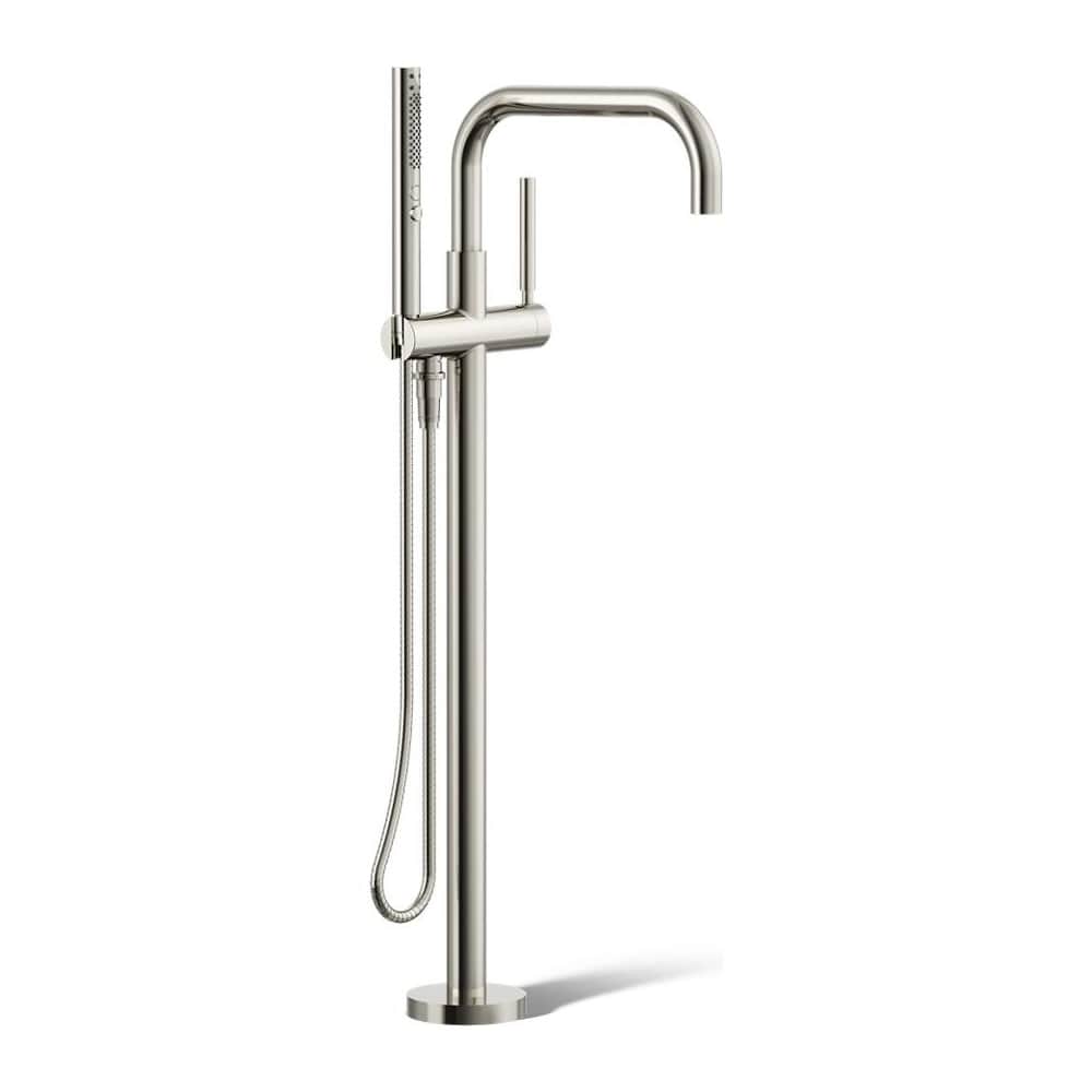 Purist Floor Mounted Tub Filler with Built-In Diverter - Includes Hand Shower