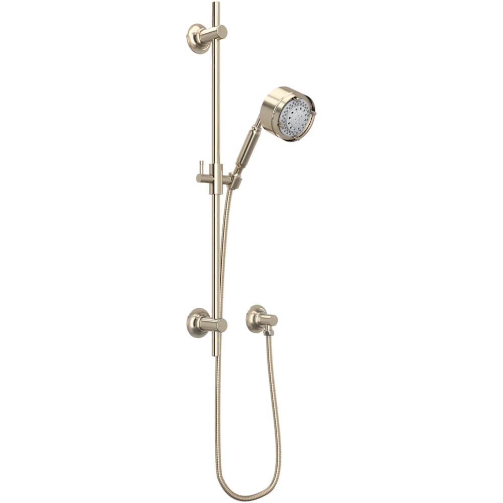 Graceline 1.8 GPM Multi Function Hand Shower Package - Includes Slide Bar, Hose, and Wall Supply