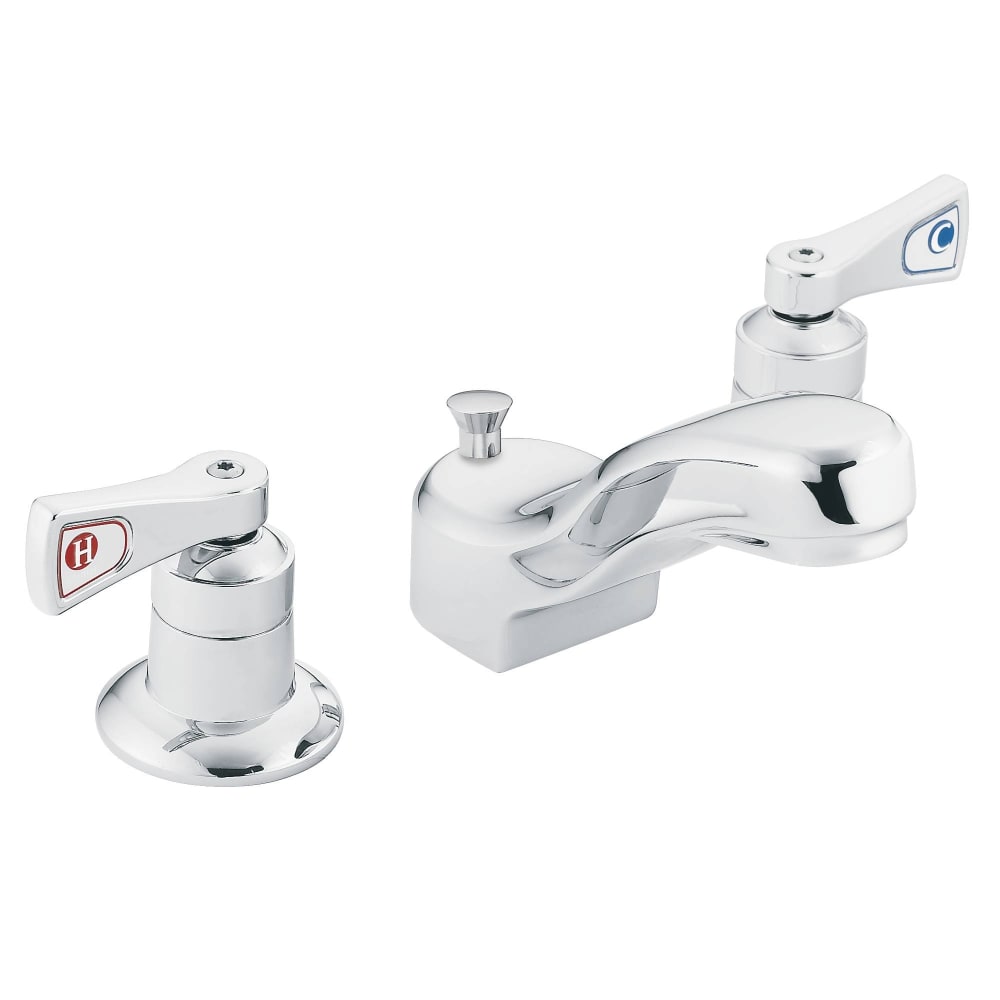 Moen Double Handle Widespread Bathroom Faucet from the M-DURA Collection (Valve Included) Chrome