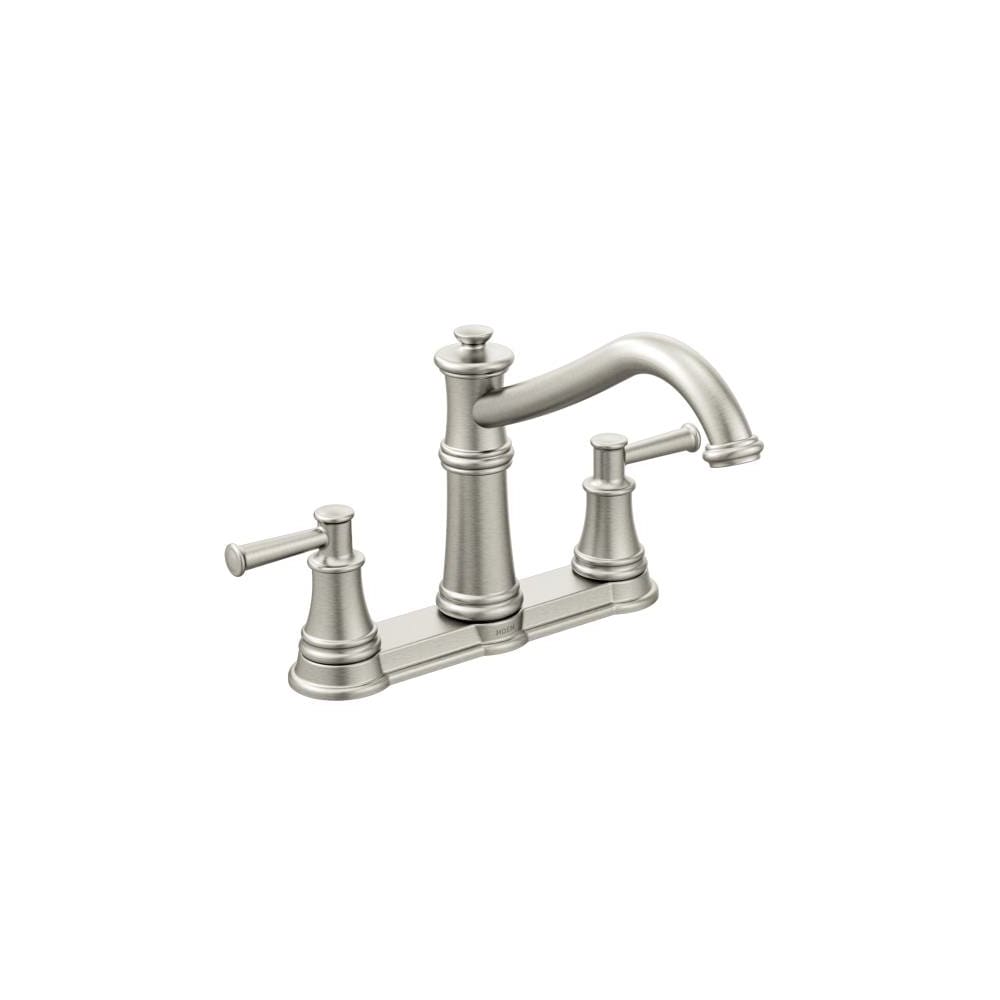 Moen Belfield 1.5 GPM High-Arc Double Handle Kitchen Faucet Spot Resist Stainless