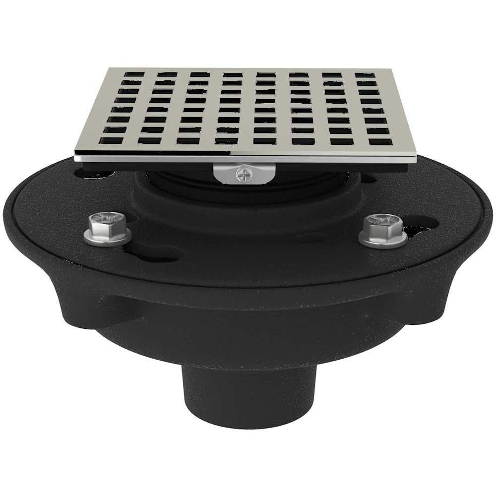 2" Cast Iron Decorative Spa Shower Drain Body Kit with Matrix Cover