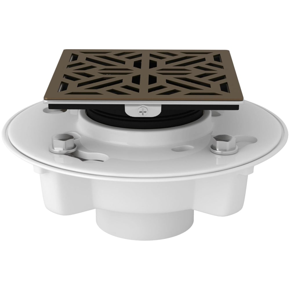 PVC 2" X 3" Spa Shower Drain Kit with Mosaic Decorative Cover