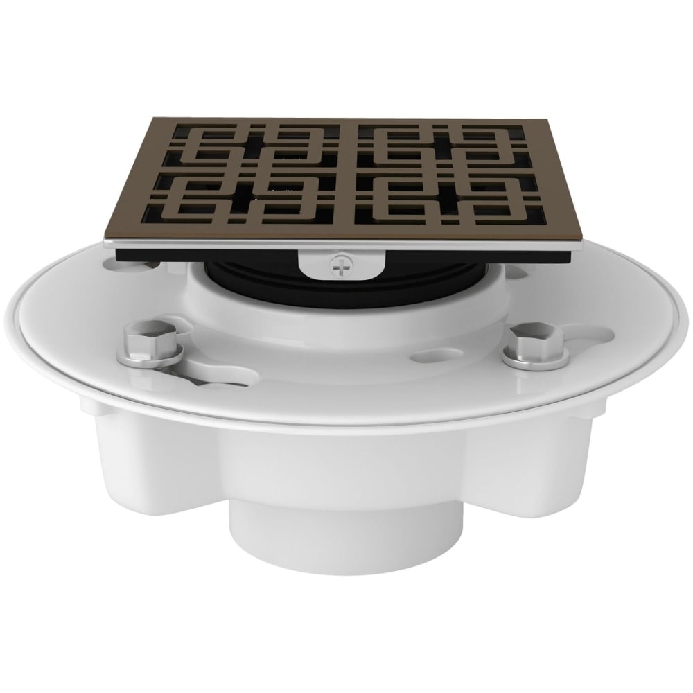 PVC 2" X 3" Spa Shower Drain Kit with Weave Decorative Cover