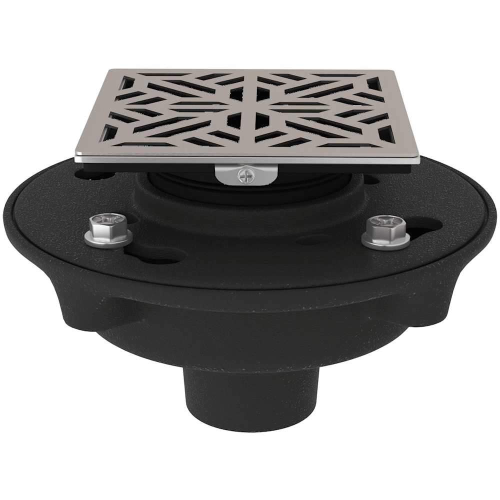 2" Cast Iron Decorative Spa Shower Drain Body Kit with Mosaic Cover