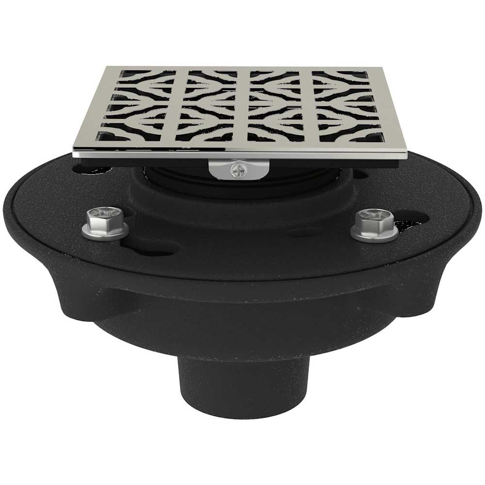 2" Cast Iron Decorative Spa Shower Drain Body Kit with Petal Cover