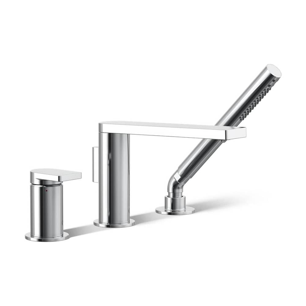 Composed Deck Mounted Roman Tub Filler with Built-In Diverter - Includes Hand Shower