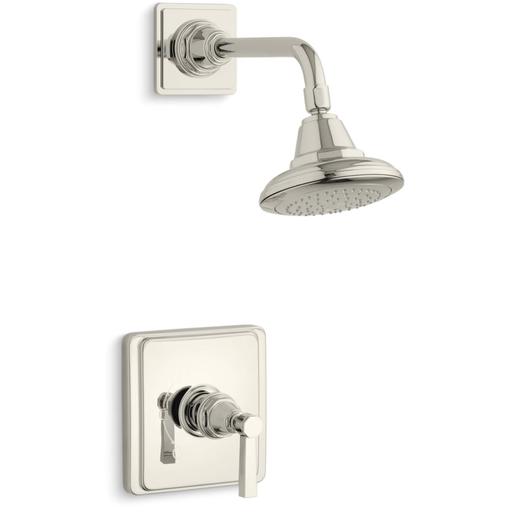 Pinstripe Single Handle Rite Temp Pressure Balanced Shower Only Trim with Single Function Shower Head