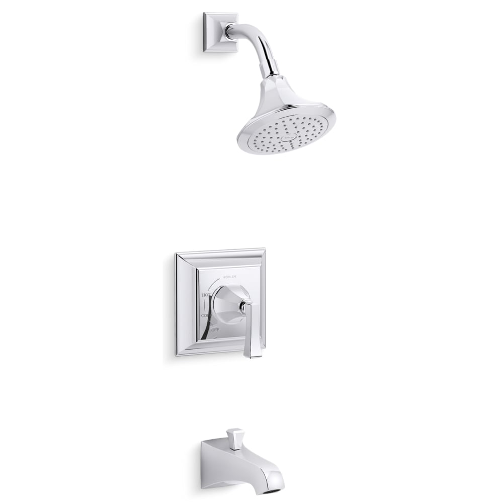 Memoirs Rite-Temp Pressure Balanced Valve Trim with Shower Head, Shower Arm, Tub Spout, and Deco Handle