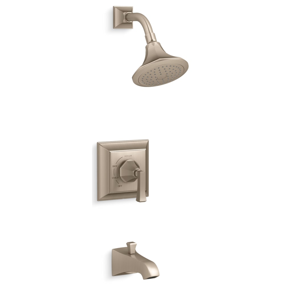 Memoirs Rite-Temp Pressure Balanced Valve Trim with Shower Head, Shower Arm, Tub Spout, and Deco Handle