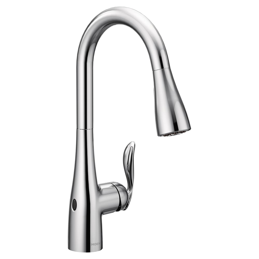 Moen Arbor Pull-Down High Arc Kitchen Faucet with MotionSense™, Power Clean™, and Reflex™ Technology - Includes Escutcheon Plate Chrome