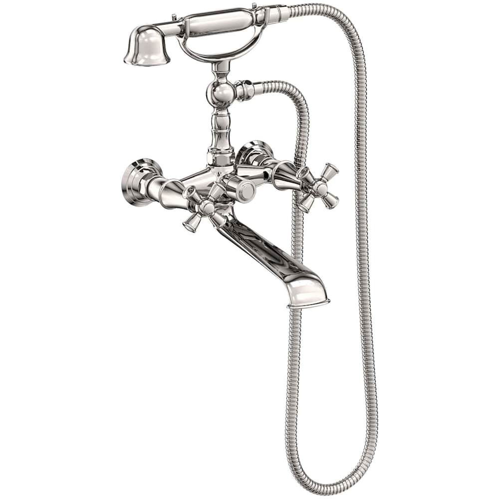 Aylesbury Wall / Floor Mounted Tub Filler with Built-In Diverter - Includes Hand Shower