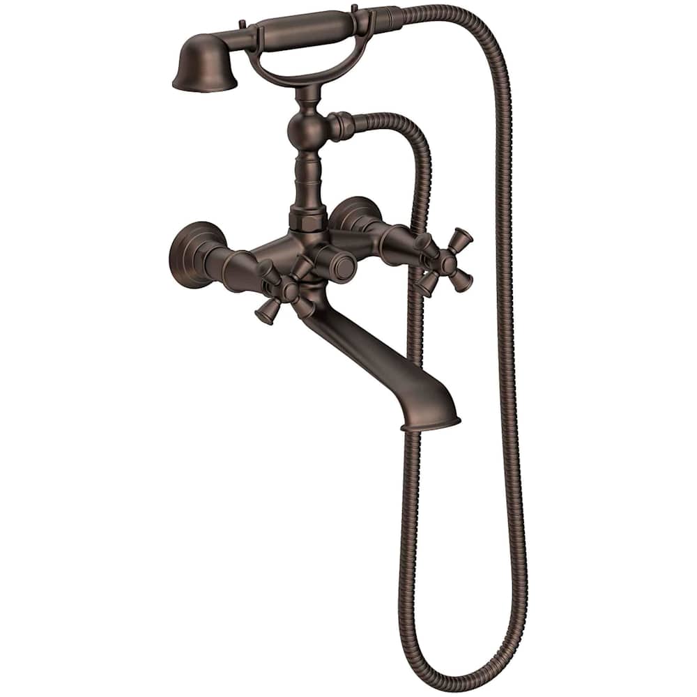 Aylesbury Wall / Floor Mounted Tub Filler with Built-In Diverter - Includes Hand Shower