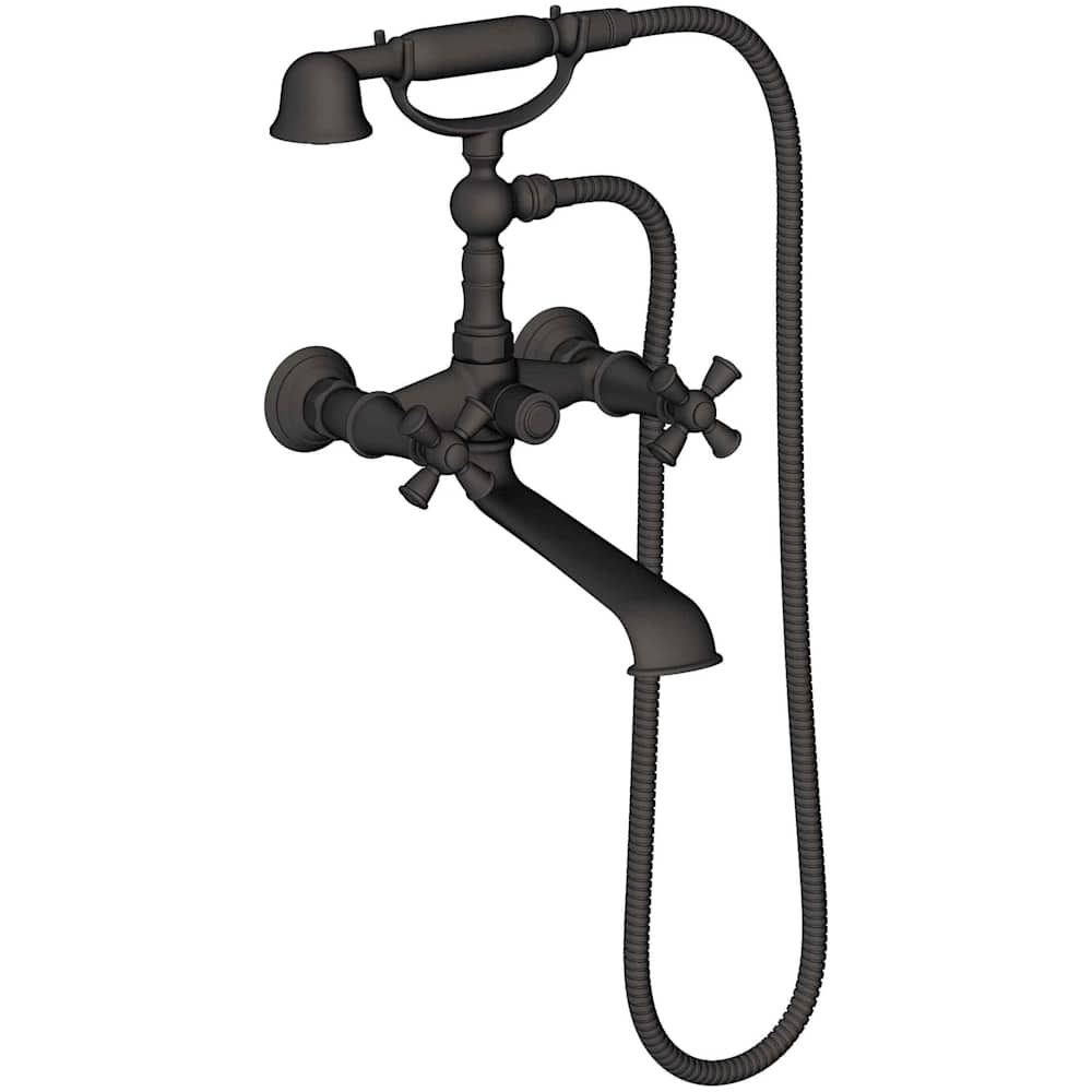 Aylesbury Wall / Floor Mounted Tub Filler with Built-In Diverter - Includes Hand Shower
